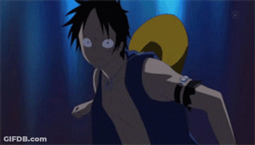 Anime Punch Monkey D Luffy One Piece GIF