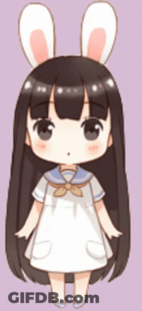 Anime Rabbit Girl Wink GIF