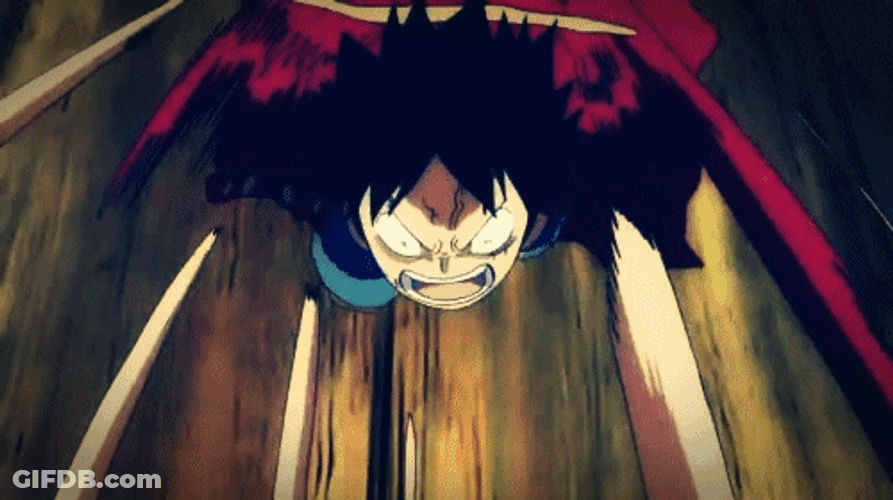 Anime Rage Luffy Exploding Fists GIF