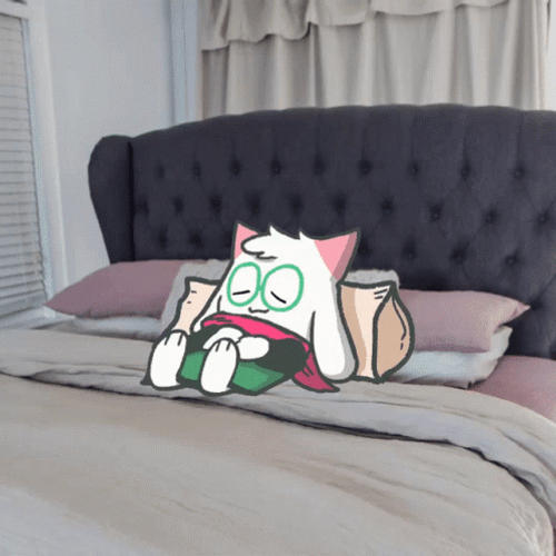 Anime Ralsei Sleeping In Bed GIF