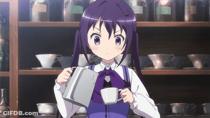 Anime Rize Tedeza Amazing Barista Coffee Making Skill GIF