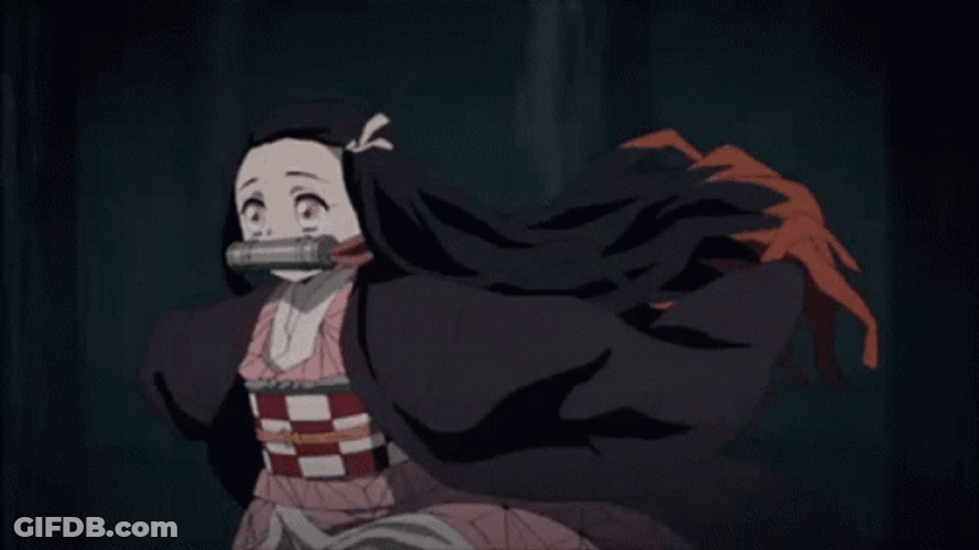 Anime Running Demon Slayer Nezuko GIF