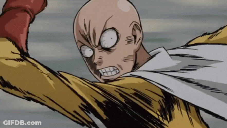 Anime Running Spirited One-Punch Man GIF