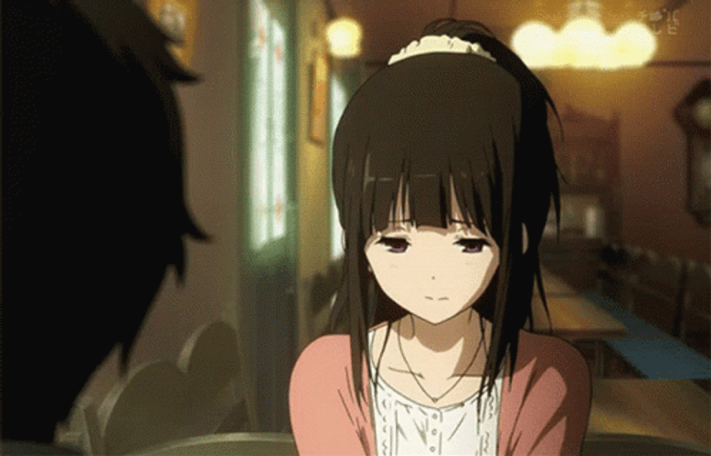 Anime Sad Eru Chitanda GIF