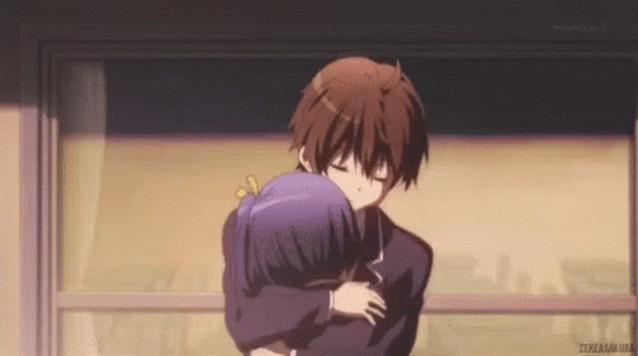 Anime Sad Hug Togas GIF