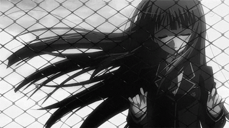 Anime Sad Lonely Girl GIF