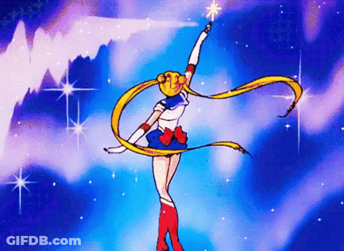 Anime Sailor Moon Usagi Tsukino Forming Circle GIF