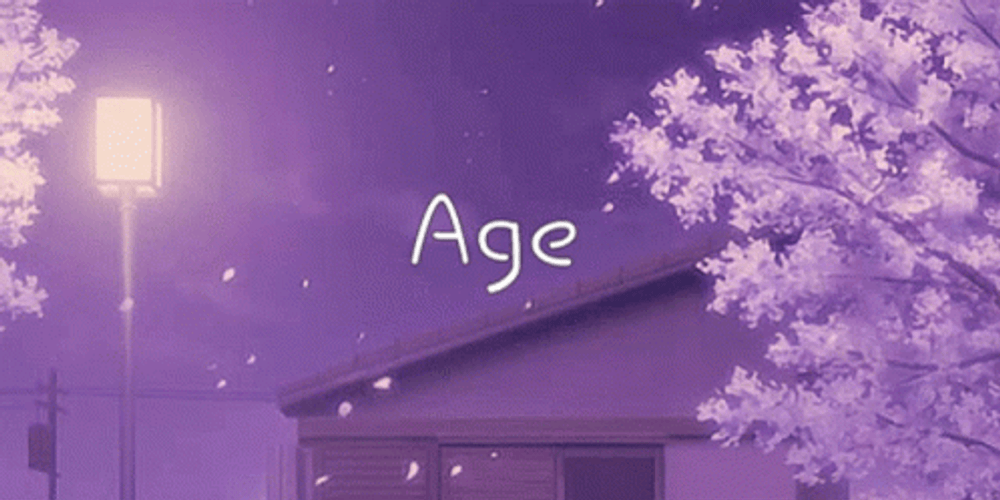 Anime Sakura Cute Purple Aesthetic Age GIF