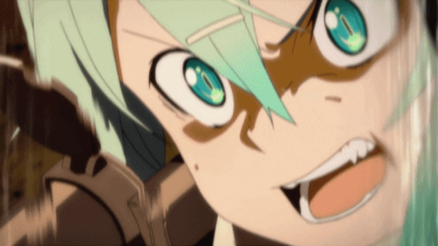 Anime Sao Angry Sinon Raging GIF