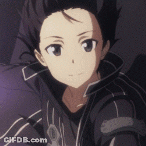 Anime Sao Traveling Kirito Smiling GIF