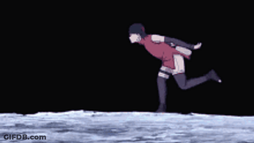 Anime Sarada Uchiha Chidori Dash GIF