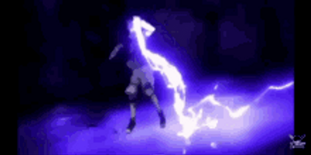 Anime Sauke Dash Purple Chidori GIF