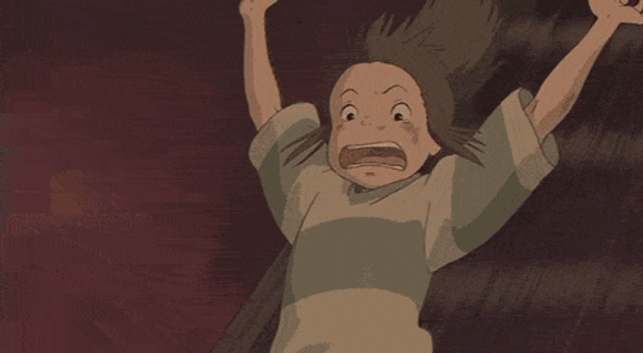 Anime Scared Chihiro GIF