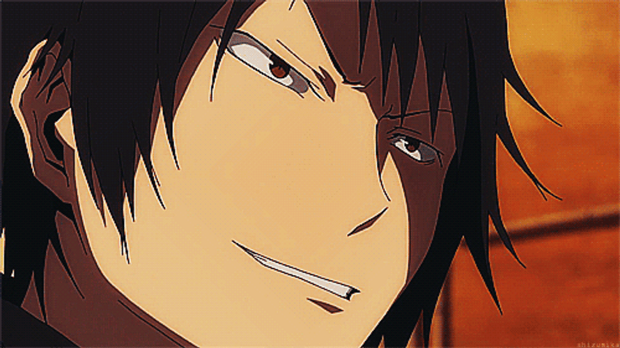 Anime Series Durarara Izaya Orihara Smirking GIF