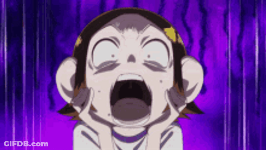 Anime Seton Academy Pan Saruhara Scary Surprise GIF