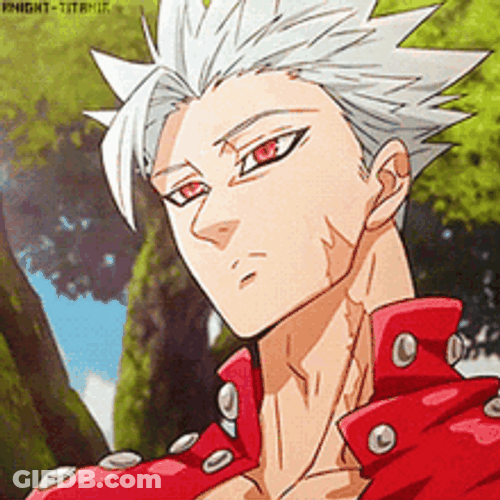 Anime Seven Deadly Sins Ban Serious Face GIF