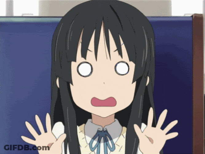 Anime Shy Collapse Mio K-On GIF