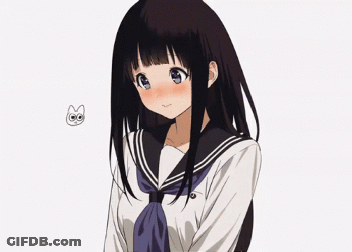 Anime Shy Eru Chitanda Hyouka GIF