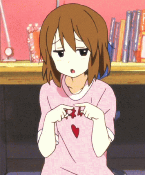 Anime Shy Explaining Yui K-On GIF
