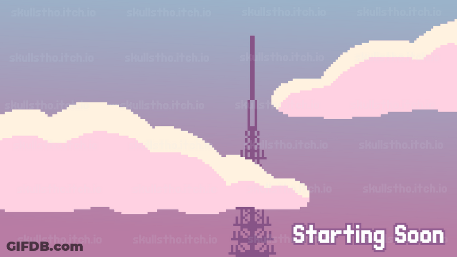 Anime Sky Art Station Pink Clouds GIF