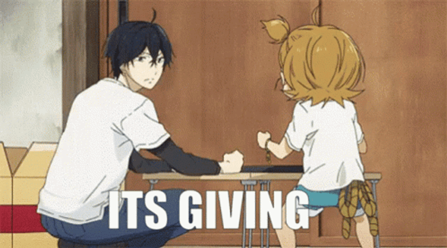 Anime Slap Throws Clothes GIF