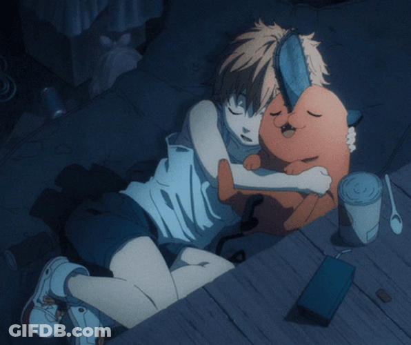 Anime Sleep Denji And Pochita GIF