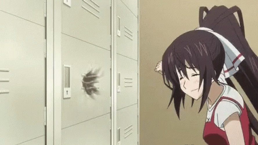 Anime Smiling Passive Aggressive Punch GIF