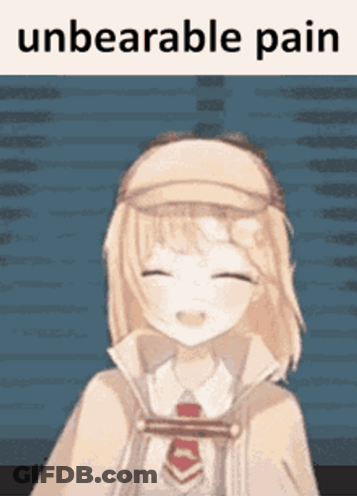 Anime Smiling Unbearable Pain GIF