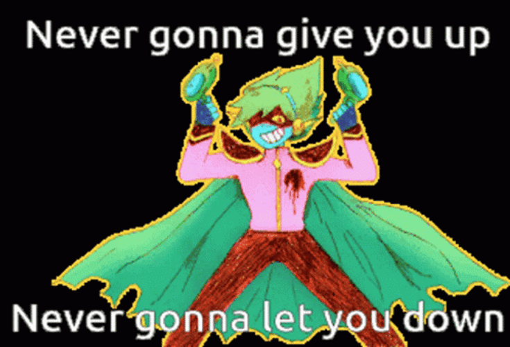 Anime Space Boyfriend Never Gonna Give You Up GIF