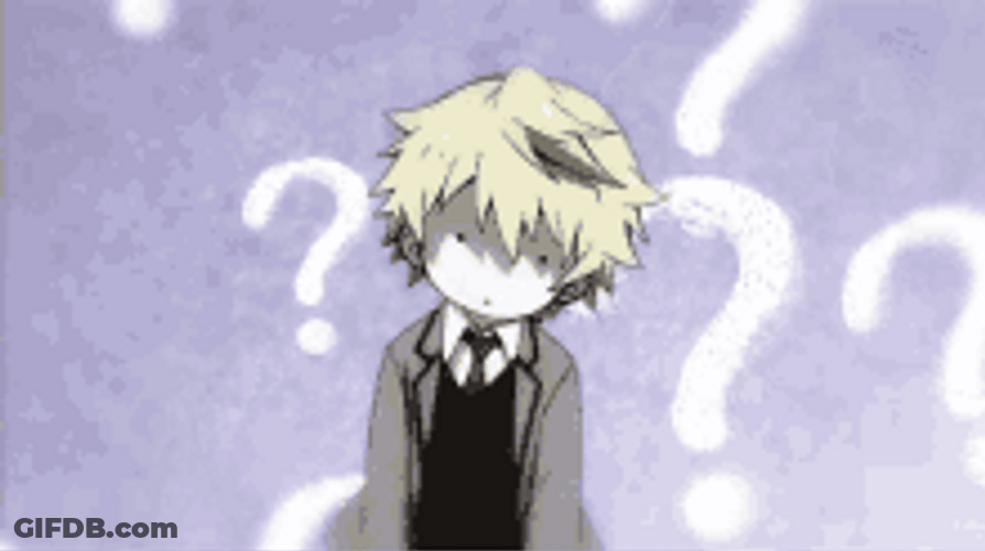 Anime Stationary Confused Question Mark GIF