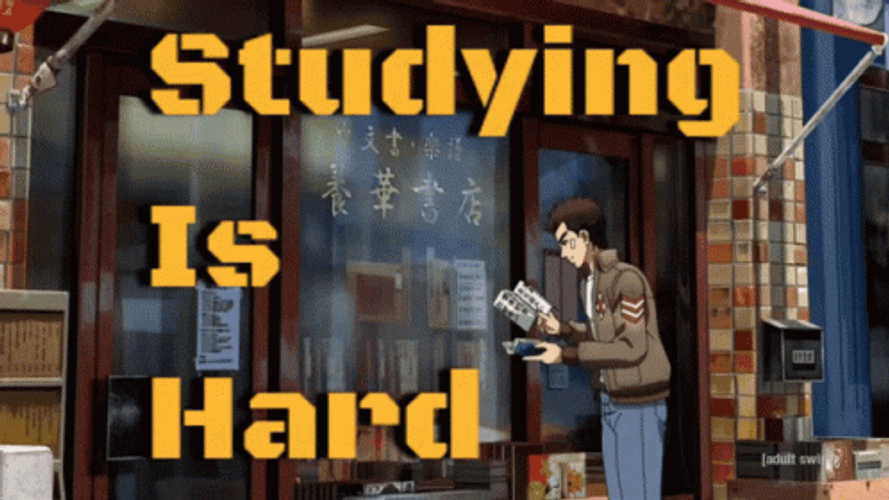 Anime Studying Is Hard GIF