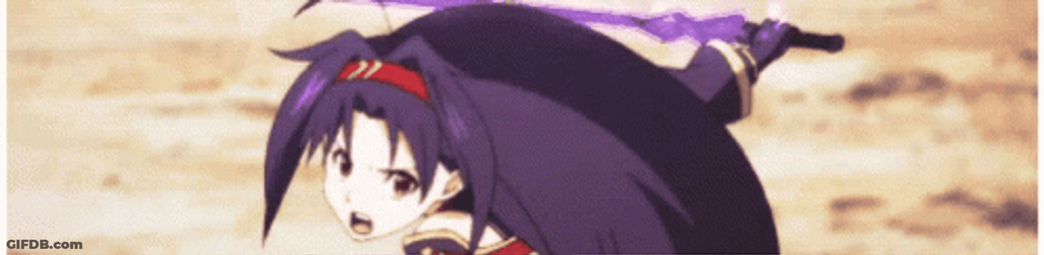 Anime Sword Fighting Yuuki Konno GIF