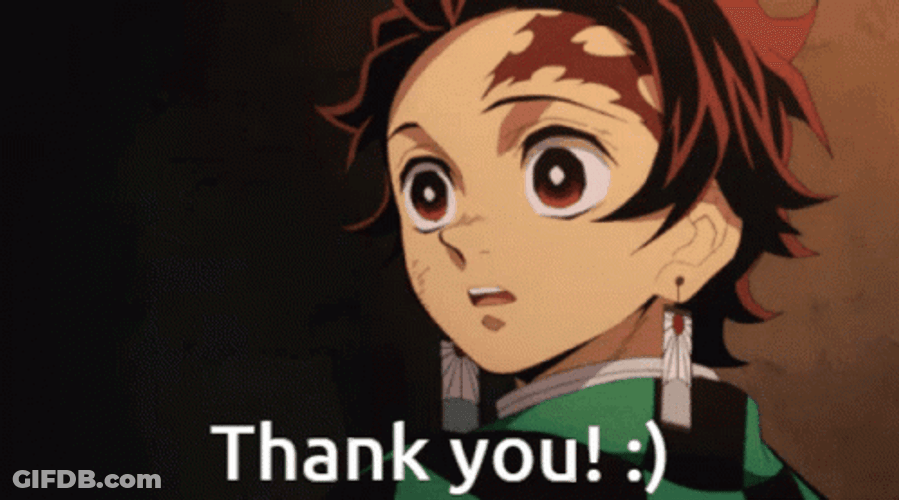Anime Tanjiro Kamado Thank You GIF