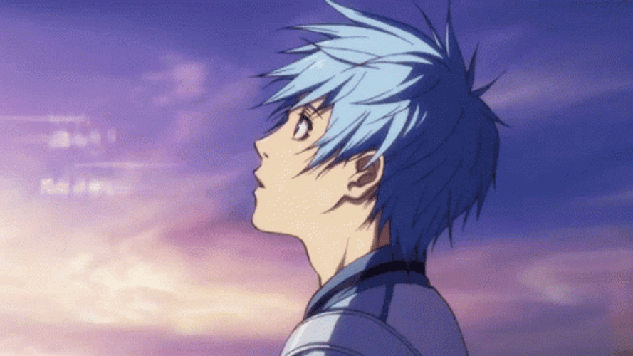 Anime  Testsuya Kuroko Basketball Purple Sky Smile GIF