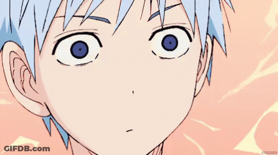 Anime Tetsuya Kuroko Basketball Shock Surprised GIF