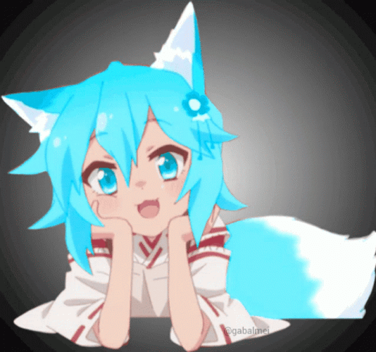 Anime The Helpful Fox Senko-San Rgb Hair GIF