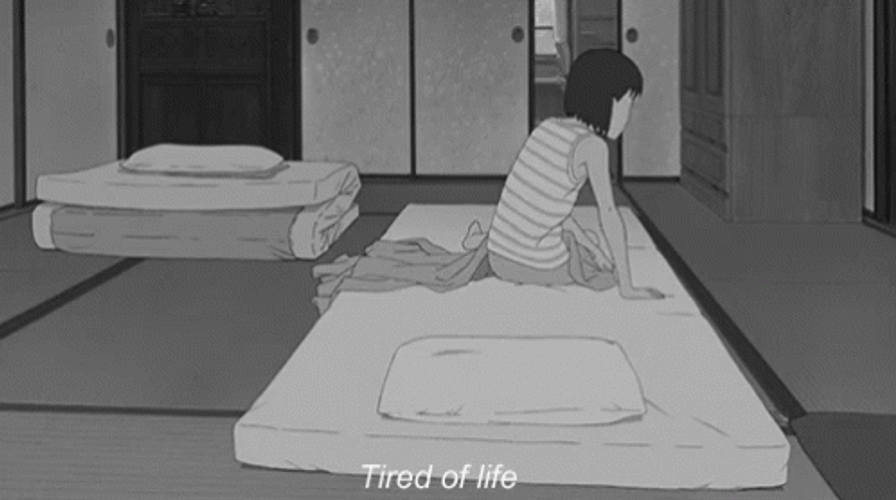 Anime Tired Of Life GIF