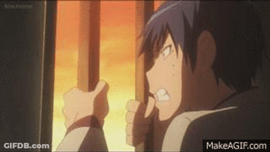 Anime Toradora Frightening Face Expression GIF