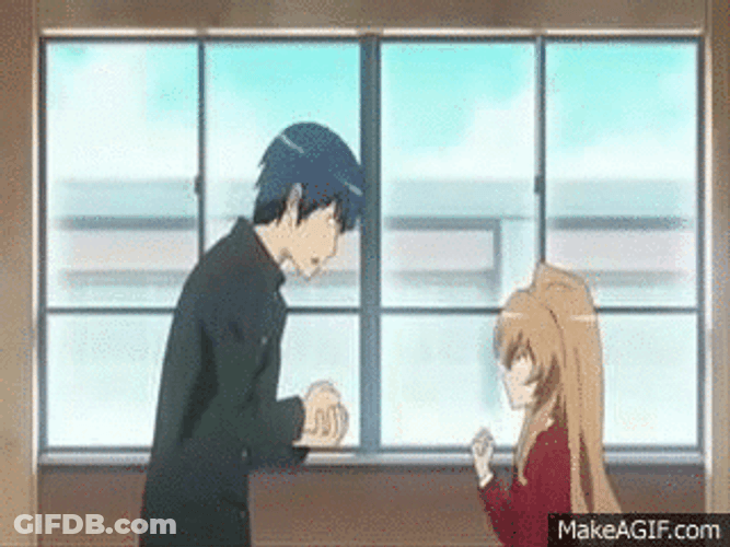 Anime Toradora Powerful Punch GIF