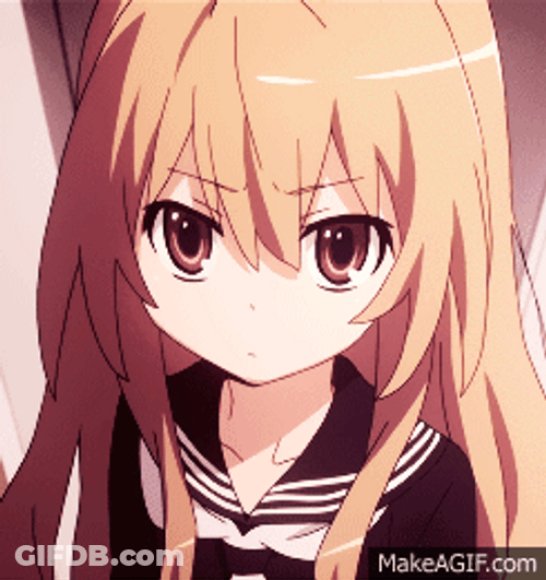 Anime Toradora Shocked Face GIF