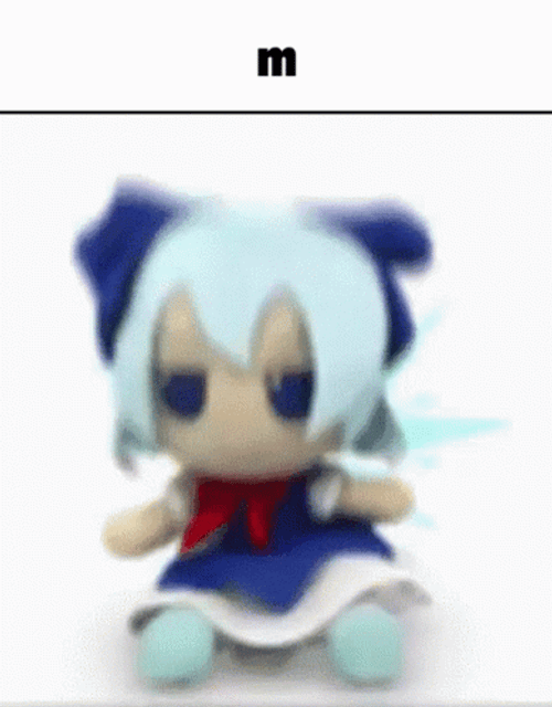 Anime Touhou Ice Fairy Cirno Turning Around GIF