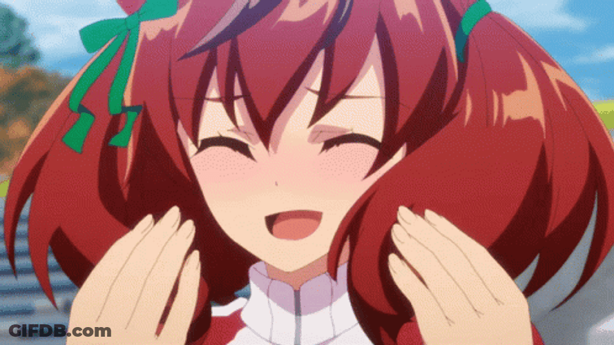 Anime Uma Musume Wave Hands Fanning Herself GIF