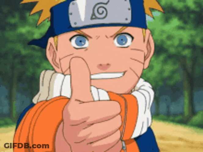 Anime Uzumaki Naruto Thumbs Up Kid GIF