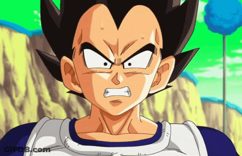 Anime Vegeta It Can't Be! GIF