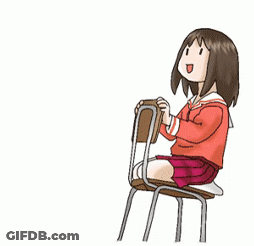 Anime Walking Chair Ayumu Kasuga Azumanga Daioh GIF
