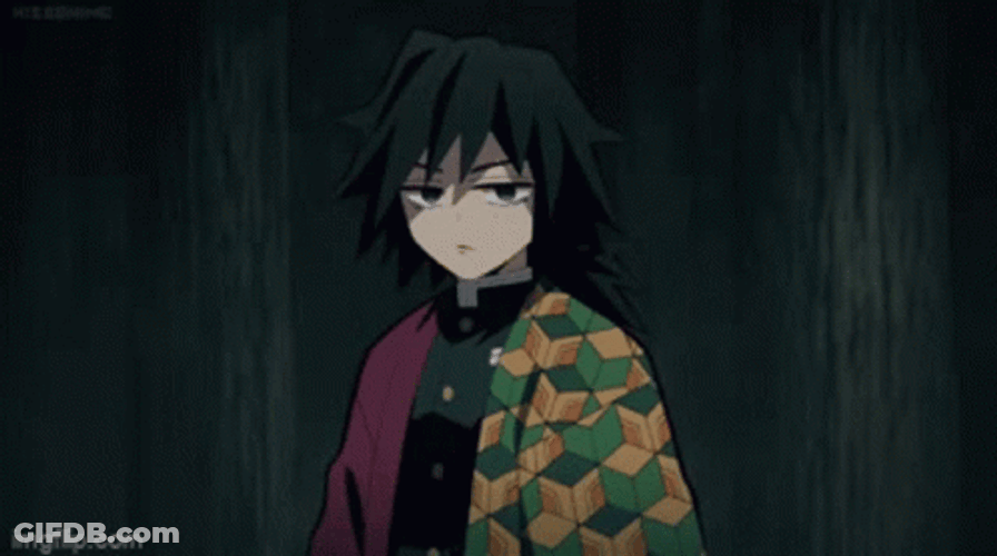 Anime Walking Giyu Tomioka Demon Slayer GIF