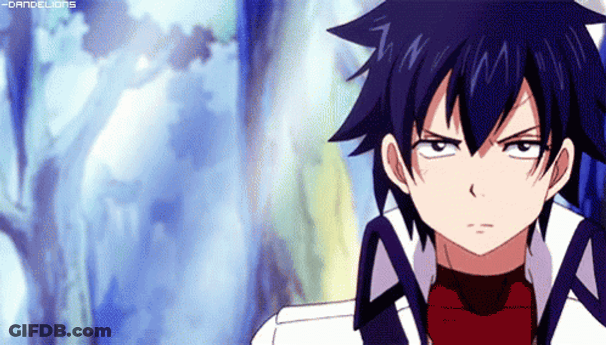Anime Walking Gray Fullbuster Fairy Tail GIF