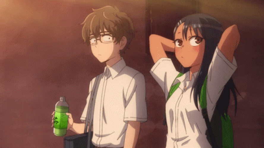 Anime Walking Nagatoro Senpai GIF