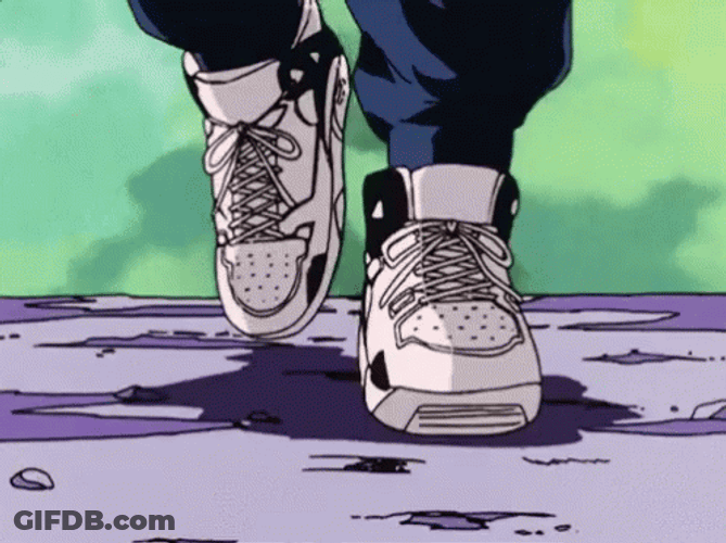 Anime Walking Slam Dunk Sneakers GIF