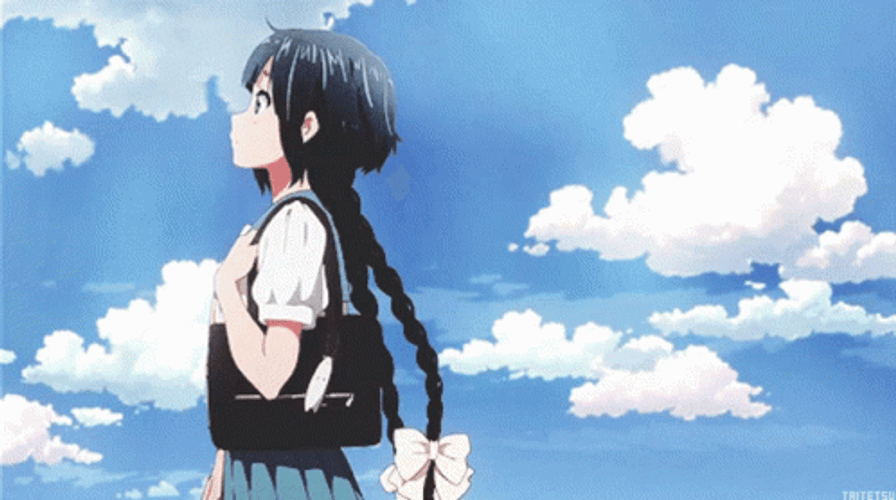 Anime Walking Tamako Kitashirakawa GIF